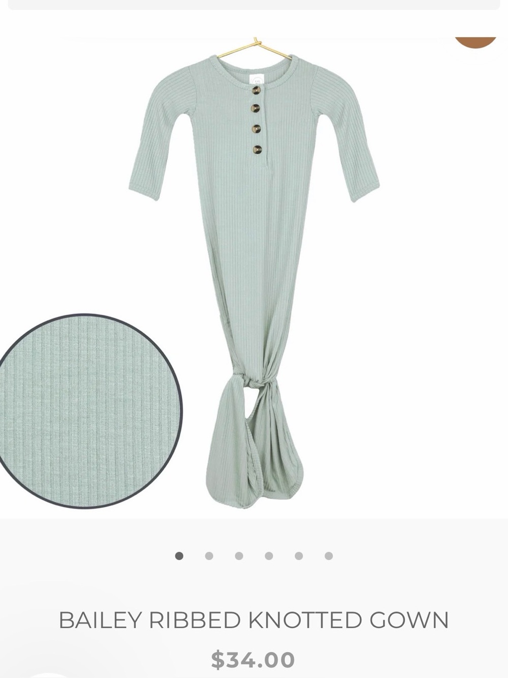 Lou Lou & Company Bailey Ribbed Knotted Gown - in blue/gray color